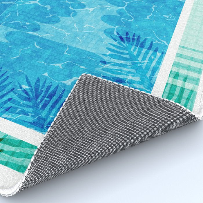 Chillin' - poolside palm springs vacation resort tropical swim swimming retro neon throwback 1980s Rug Gallery Image 4