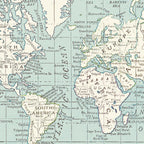 World Map in Blue and Cream Coffee Mug Gallery Image 2