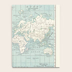 World Map in Blue and Cream Notebook Gallery Image 4