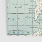 World Map in Blue and Cream Poster Gallery Image 3