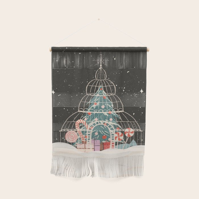 Enchanted Winter Glasshouse Filled with Festive Delights Wall Hanging Gallery Image 1