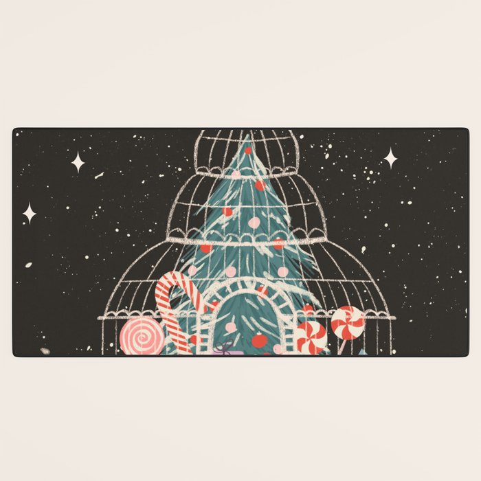 Enchanted Winter Glasshouse Filled with Festive Delights Desk Mat Gallery Image 3