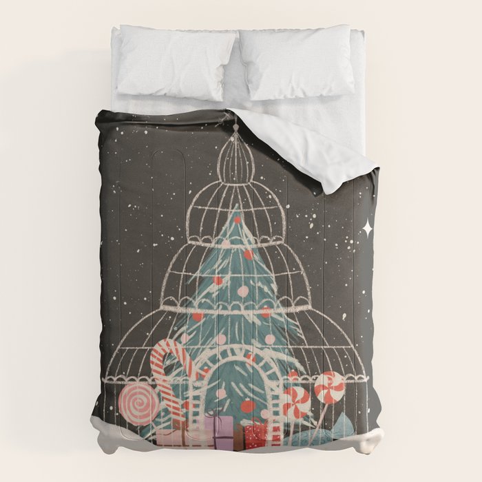 Enchanted Winter Glasshouse Filled with Festive Delights Comforter Gallery Image 6
