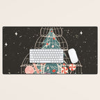 Enchanted Winter Glasshouse Filled with Festive Delights Desk Mat Gallery Image 1