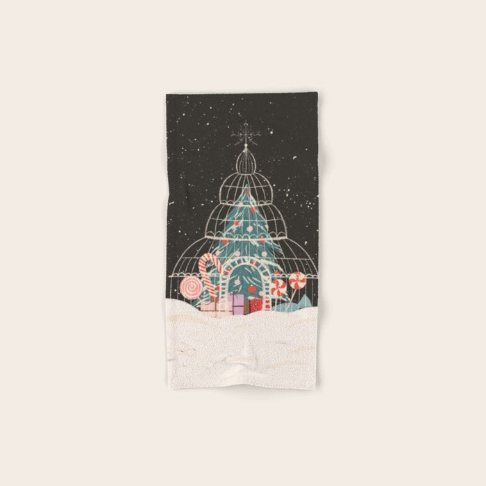Enchanted Winter Glasshouse Filled with Festive Delights Bath Towel Gallery Image 1