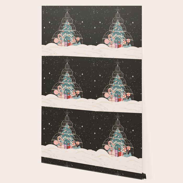 Enchanted Winter Glasshouse Filled with Festive Delights Wallpaper Gallery Image 2