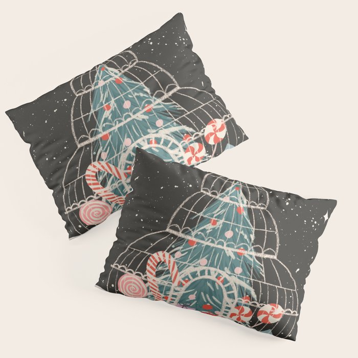 Enchanted Winter Glasshouse Filled with Festive Delights Pillow Sham Gallery Image 3