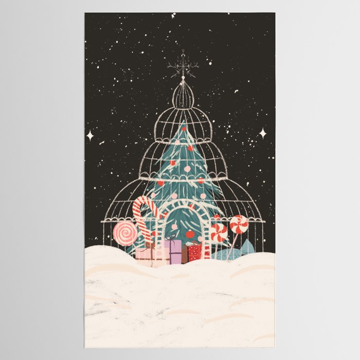Enchanted Winter Glasshouse Filled with Festive Delights Tablecloth Gallery Image 2