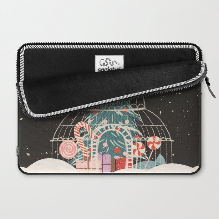 Enchanted Winter Glasshouse Filled with Festive Delights Laptop Sleeve Gallery Image 2