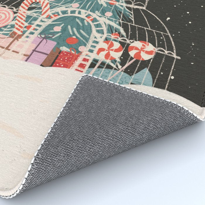 Enchanted Winter Glasshouse Filled with Festive Delights Rug Gallery Image 4