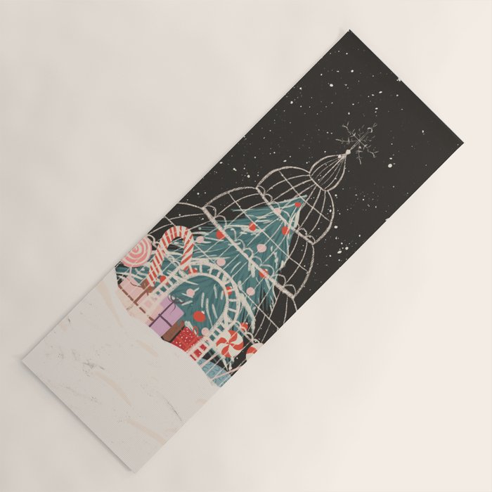 Enchanted Winter Glasshouse Filled with Festive Delights Yoga Mat Gallery Image 1