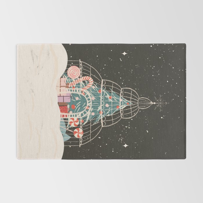 Enchanted Winter Glasshouse Filled with Festive Delights Rug Gallery Image 2
