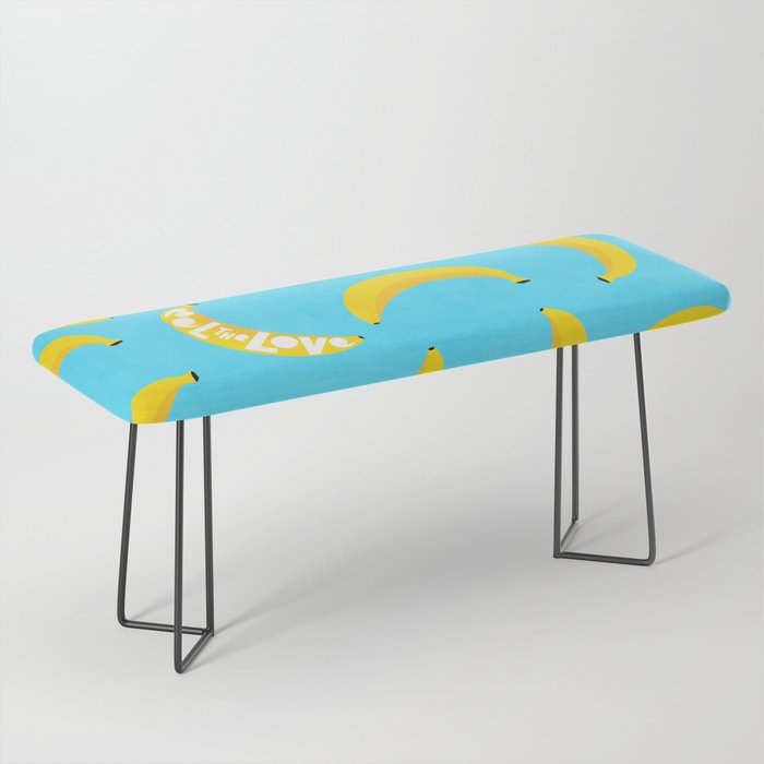 Big fruit Banana with 'Peel the love' typographic pun Bench Gallery Image 1