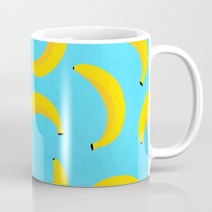 Big fruit Banana with 'Peel the love' typographic pun Coffee Mug Gallery Image 1