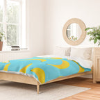 Big fruit Banana with 'Peel the love' typographic pun Duvet Cover Gallery Image 2