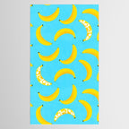 Big fruit Banana with 'Peel the love' typographic pun Tablecloth Gallery Image 2