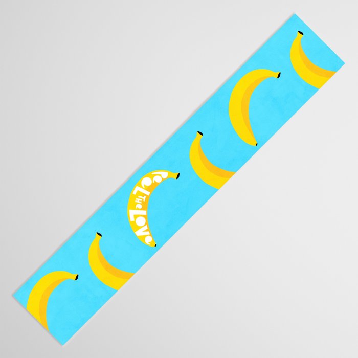 Big fruit Banana with 'Peel the love' typographic pun Table Runner Gallery Image 3