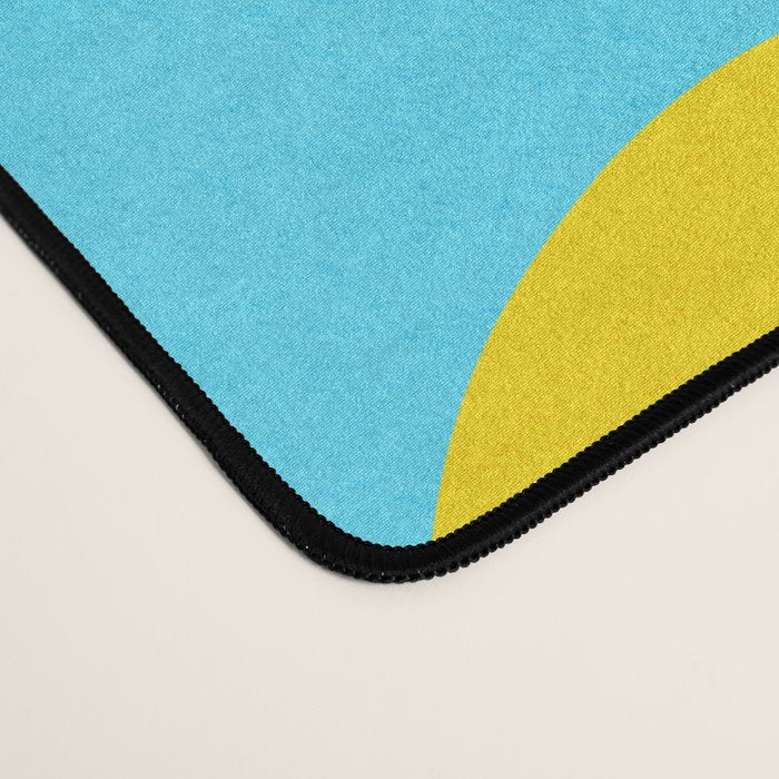 Big fruit Banana with 'Peel the love' typographic pun Desk Mat Gallery Image 4