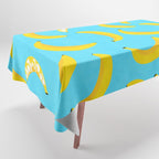 Big fruit Banana with 'Peel the love' typographic pun Tablecloth Gallery Image 1