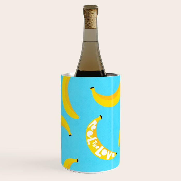 Big fruit Banana with 'Peel the love' typographic pun Wine Chiller Gallery Image 2