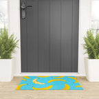 Big fruit Banana with 'Peel the love' typographic pun Welcome Mat Gallery Image 3