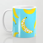 Big fruit Banana with 'Peel the love' typographic pun Coffee Mug Gallery Image 3