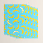 Big fruit Banana with 'Peel the love' typographic pun Wrapping Paper Gallery Image 3