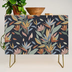 Hand Painted Floral Garden Night Credenza Gallery Image 1