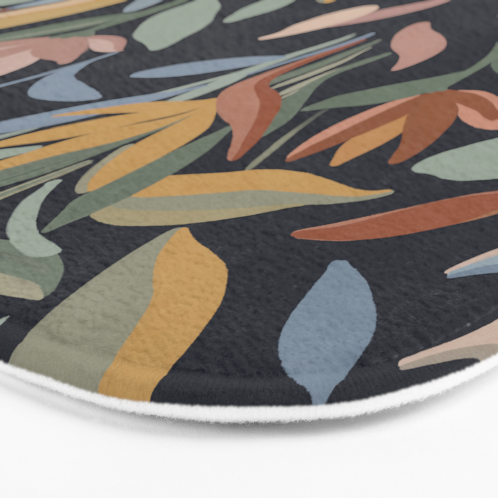 Hand Painted Floral Garden Night Bath Mat Gallery Image 3