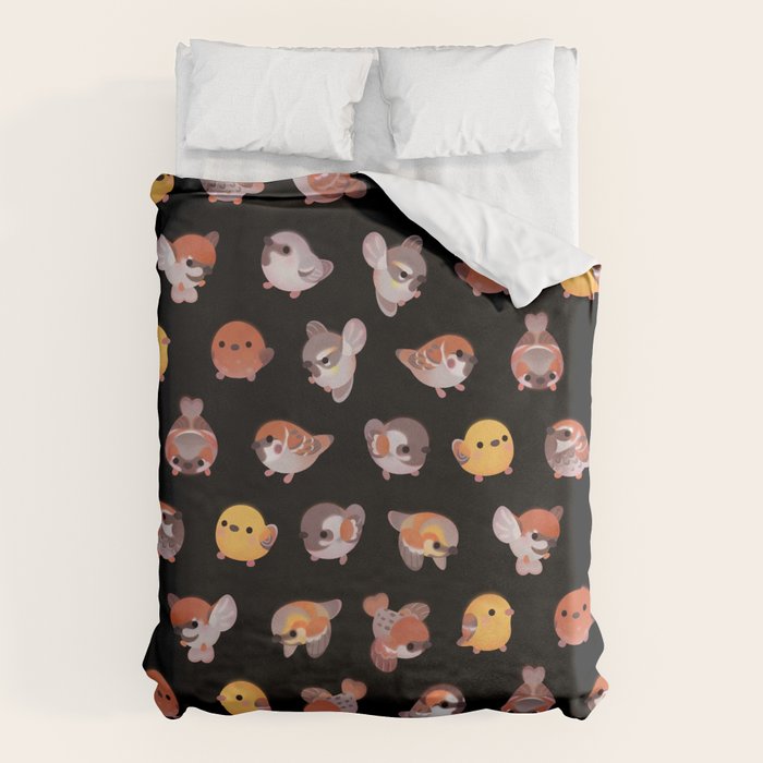 Sparrow - dark Duvet Cover Gallery Image 1
