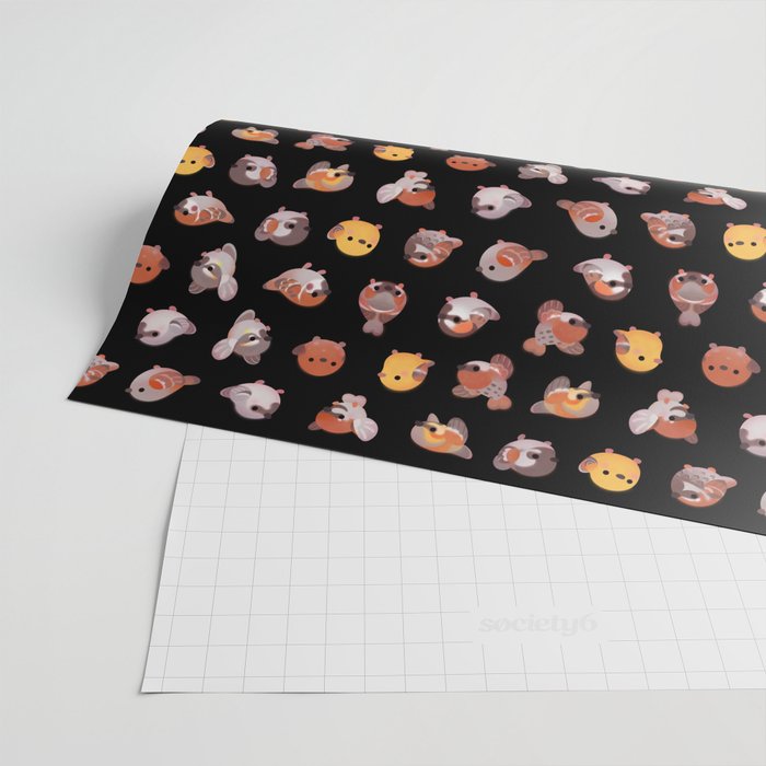 Sparrow - dark Wrapping Paper Gallery Image 2