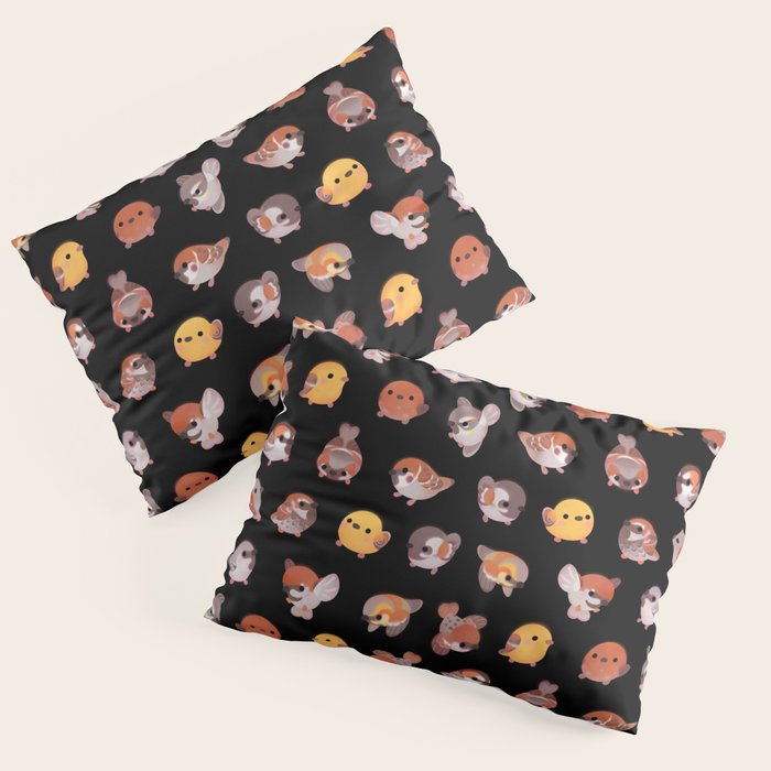 Sparrow - dark Pillow Sham Gallery Image 3