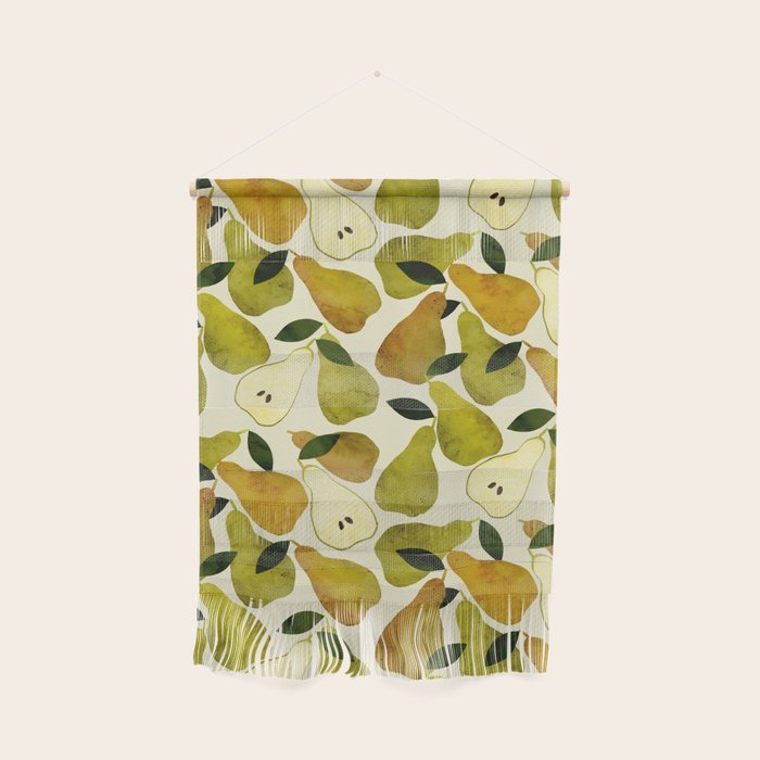 mediterranean pears watercolor Wall Hanging Gallery Image 1