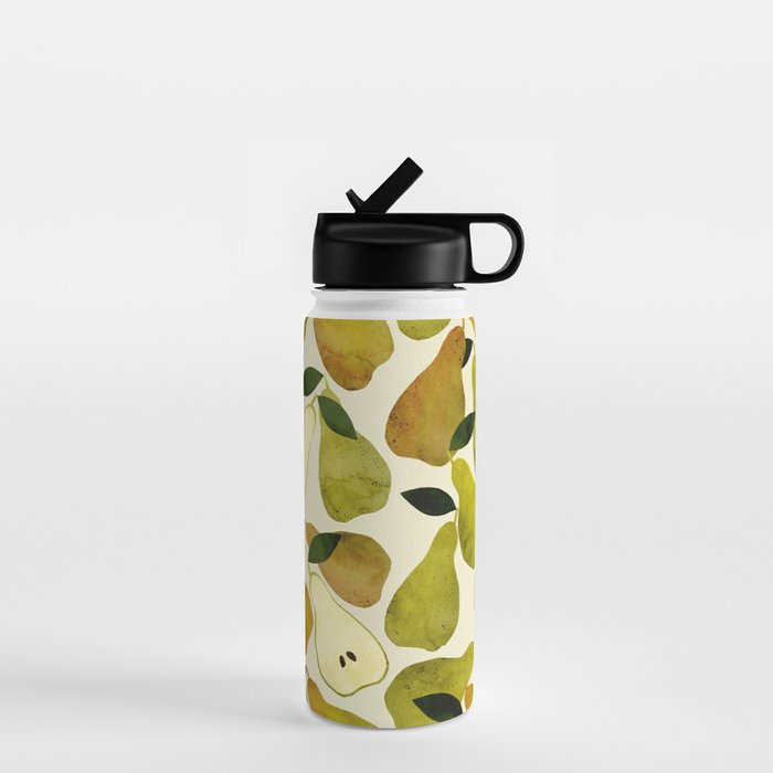 mediterranean pears watercolor Water Bottle Gallery Image 1