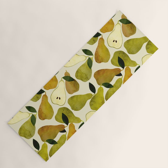 mediterranean pears watercolor Yoga Mat