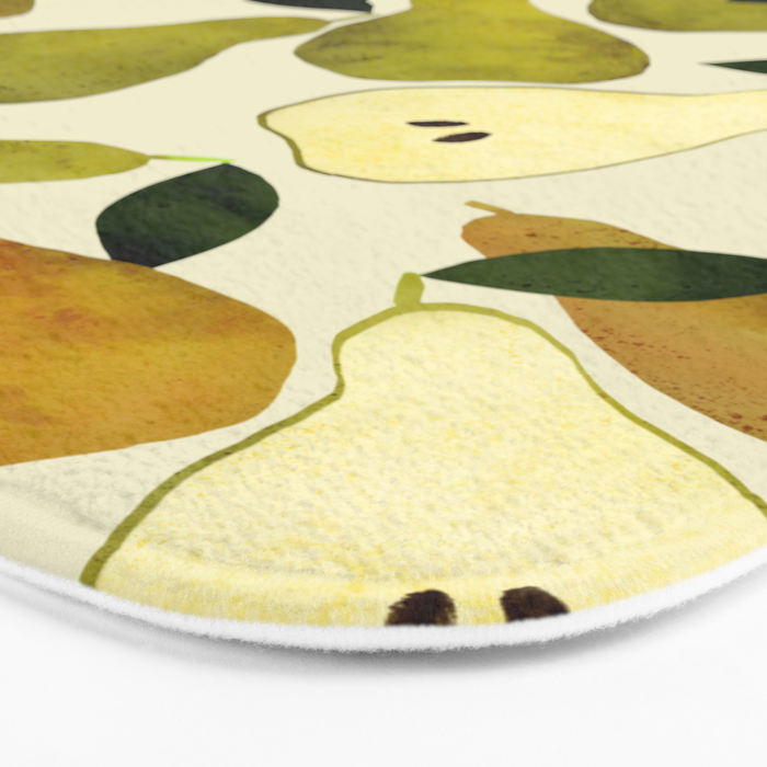 mediterranean pears watercolor Bath Mat Gallery Image 3