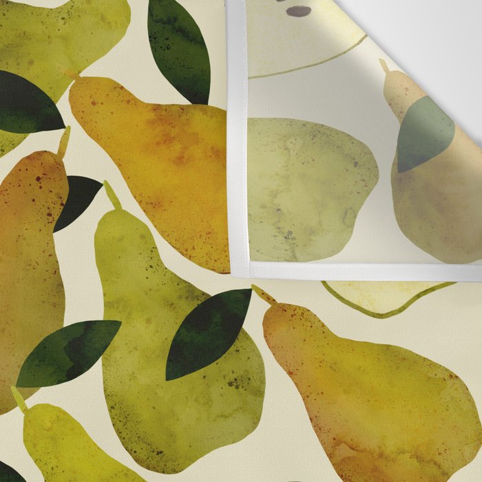 mediterranean pears watercolor Wall Tapestry Gallery Image 3