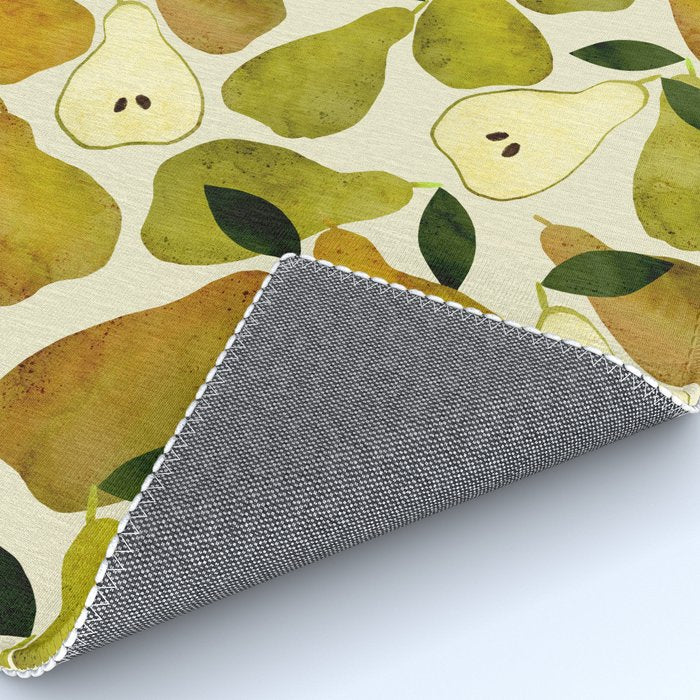 mediterranean pears watercolor Rug Gallery Image 4