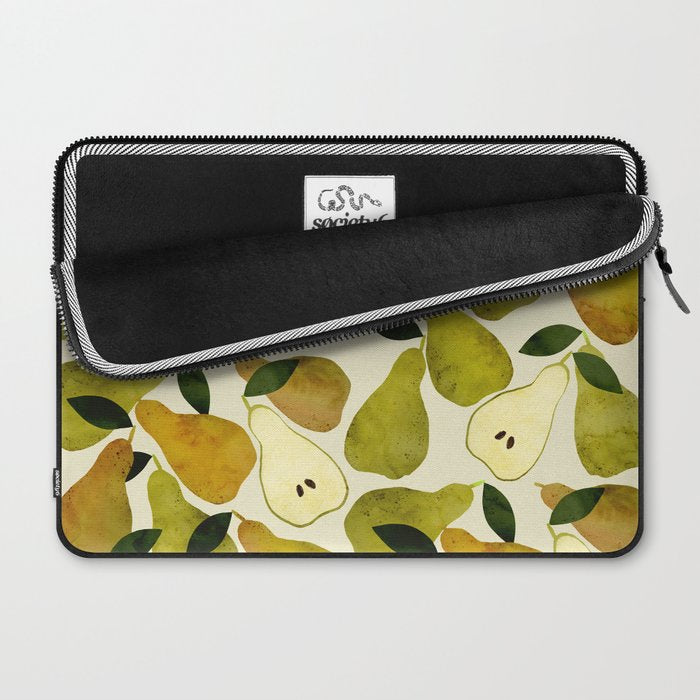 mediterranean pears watercolor Laptop Sleeve Gallery Image 2