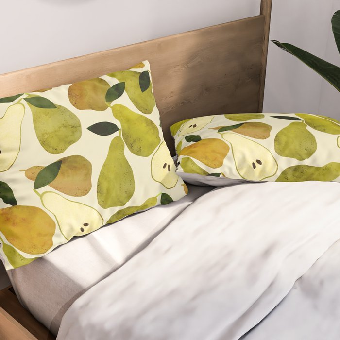 mediterranean pears watercolor Pillow Sham Gallery Image 2