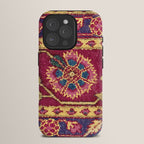 Mughal North Indian Late 17th Century Silk Carpet Print iPhone Case Gallery Image 15