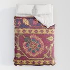 Mughal North Indian Late 17th Century Silk Carpet Print Duvet Cover Gallery Image 6