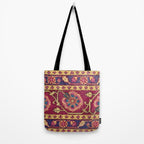 Mughal North Indian Late 17th Century Silk Carpet Print Tote Bag Gallery Image 2