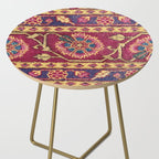 Mughal North Indian Late 17th Century Silk Carpet Print Side Table Gallery Image 2