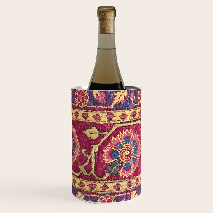 Mughal North Indian Late 17th Century Silk Carpet Print Wine Chiller Gallery Image 3