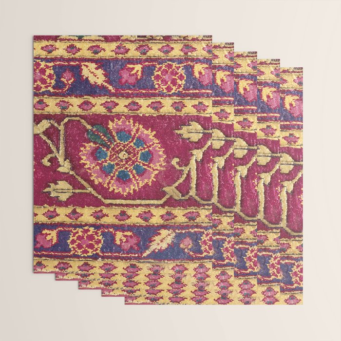 Mughal North Indian Late 17th Century Silk Carpet Print Wrapping Paper Gallery Image 3