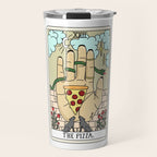 PIZZA READING (LIGHT) Travel Mug Gallery Image 1