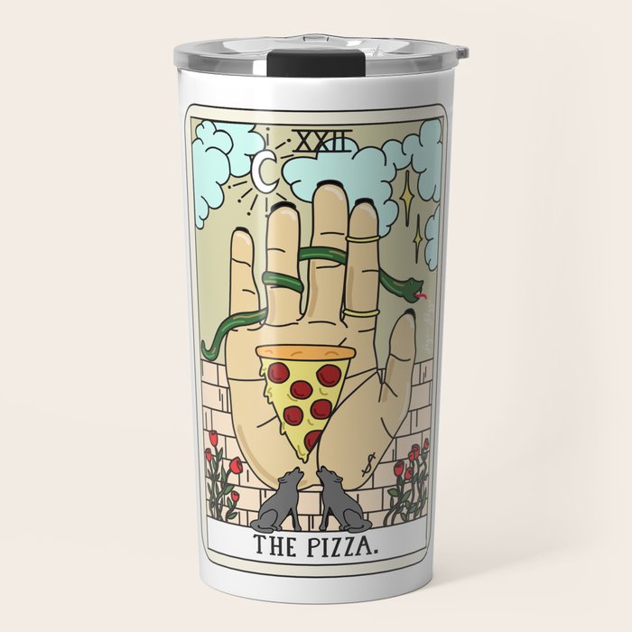 PIZZA READING (LIGHT) Travel Mug Gallery Image 1