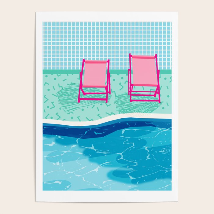 Vay-K - abstract memphis throwback poolside swim team palm springs vacation socal pool hang Poster Gallery Image 1