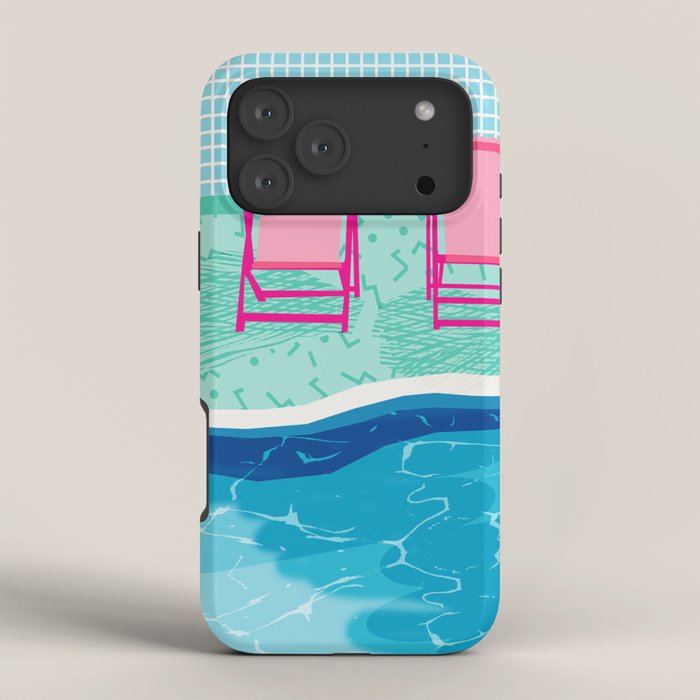 Vay-K - abstract memphis throwback poolside swim team palm springs vacation socal pool hang iPhone Case Gallery Image 4